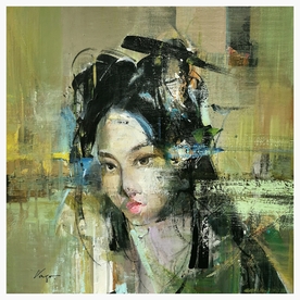  Japanese woman - painting by Vasil Vasilev- Vaso