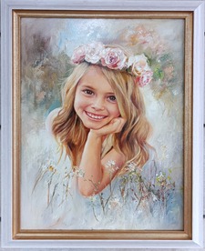Portrait of a girl -  painting by Yuriy Kovachev