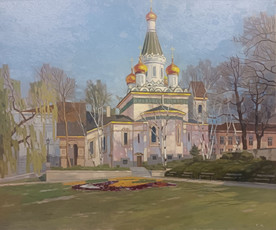 Russian Church, Sofia - painting by Georgi Ivanov