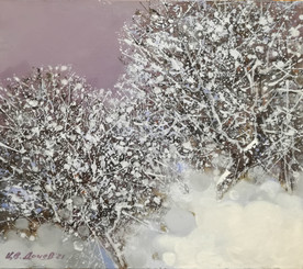 Winter II - painting by Zvytko Dochev