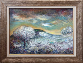 Winter - painting by Dostena Lavergne