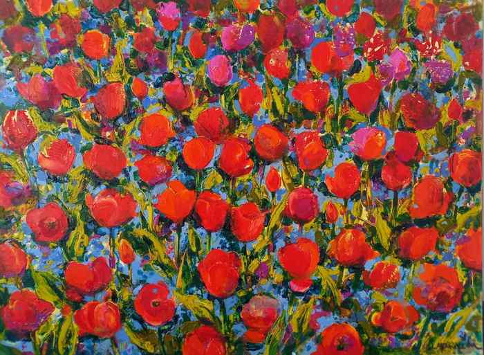 Tulips - painting by Marya Raycheva