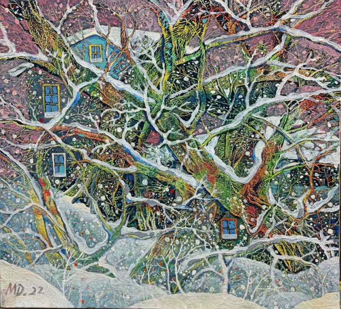 Winter - painting by Mitko Dimitrov