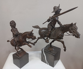 Don Quixote and Sancho Panza - sculpture by Kiril Stefanov