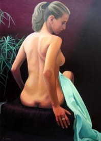 Nude - oil painting by Valeri Tsvetkov