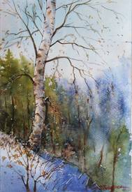 Birch -  painting by Georgi Pandurski