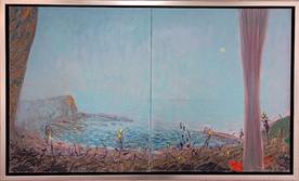 Морски пейзаж I -диптих на Долорес Дилова