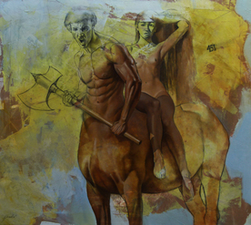 Abduction of Hippodamia - painting by Zanko Zankov