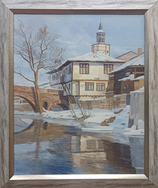 Landscape from Tryavna - painting by Georgi Ivanov