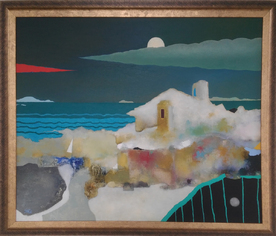 Нощ край морето - картина на Пламен Кирилов
