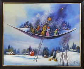 Коледна лодка - картина на Анатолий Концуб