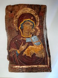 Св.Богородица-Панимнитос(Всевъзпявана) икона на Белослава Велева