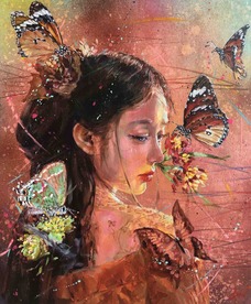 Танцът на пеперудите - картина на Пеньо Иванов