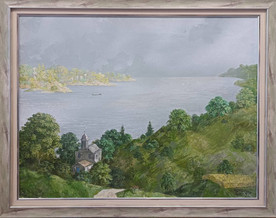 Danube - Tutrakan - painting by Hinko Hinkov