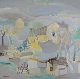 Landscape - oil canvas, Dianka Todorova      