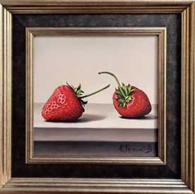 Still life with strawberries - painting by Alexander Totorenkov