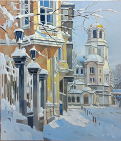 Landscape from Sofia - painting by Georgi Ivanov