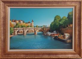 Paris, the Seine - a painting by Boncho Asenov(1950-2014)