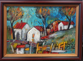 The Upper Village - painting by Anatoliy Stankulov