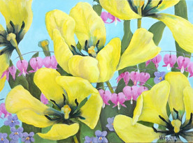 Sunny tulips - painting by Ignat Vasileva
