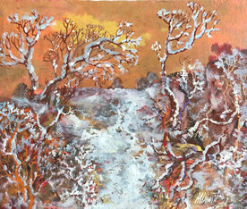 Зима в гората - картина на Митко Димитров