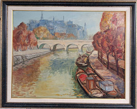 Париж , Сена - картина на Марко Монев
