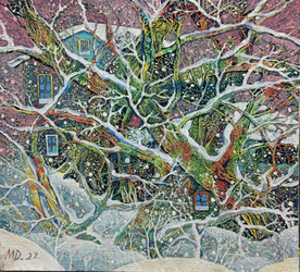 Winter - painting by Mitko Dimitrov