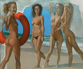 На плажа - картина на Цанко Цанков
