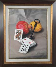 Натюрморт с карти и ключ - картина на Александър Титоренко