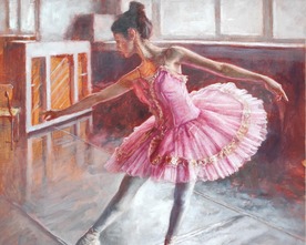  Dance rehearsa l- painting by Ivan Madzharov  