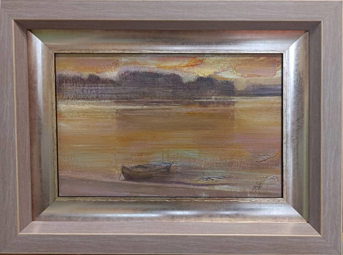 Пейзаж с лодка - картина на Десислава Минчева