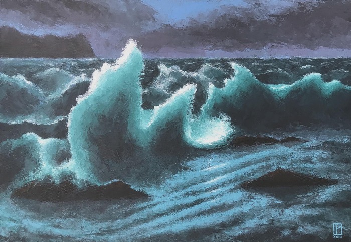 Вечерно море - картина на Кристер Хеглунд