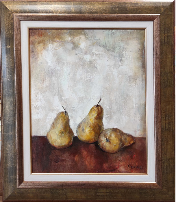 Yellow pears - painting by Grigor Malinov
