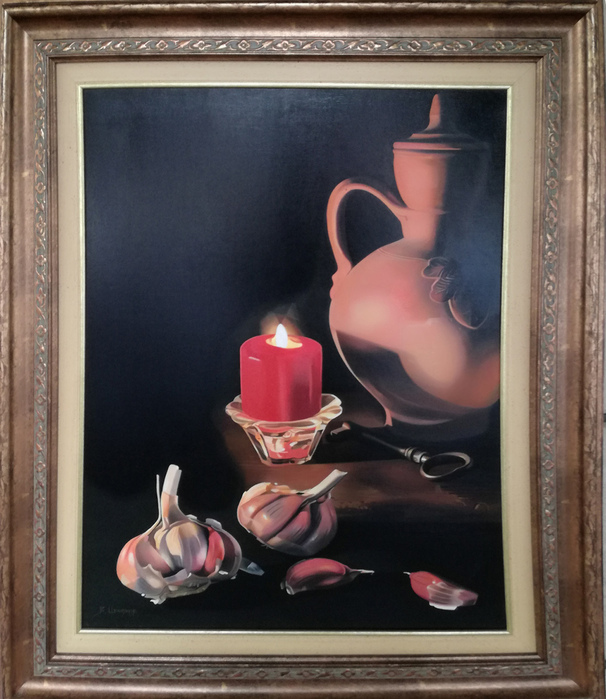 Still life with garlic - oil picture