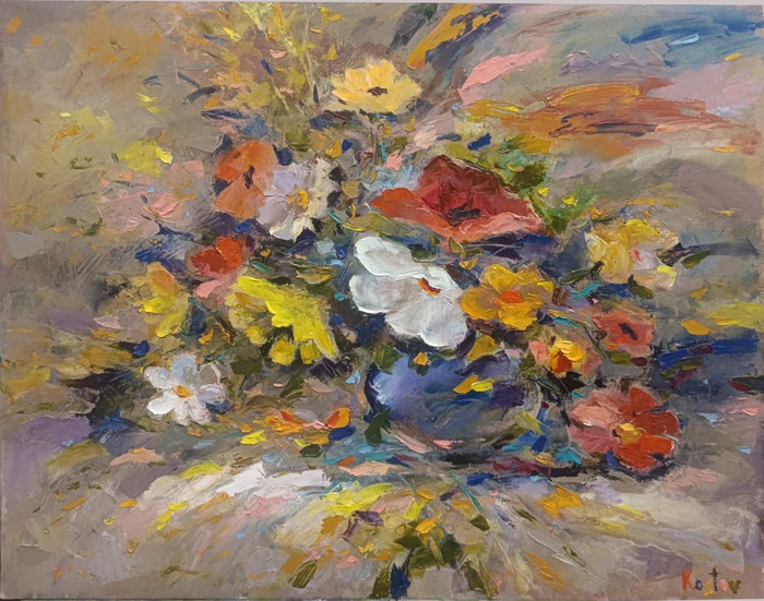 Цветя - картина на Крум Костов