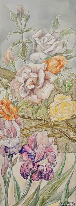 Натюрморт с цветя - картина на Акглика Петрова