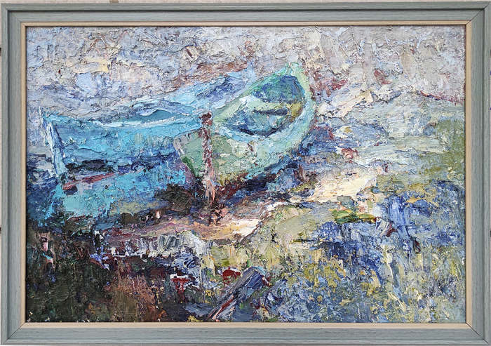 Лодки II- картина на Илиян Пеев