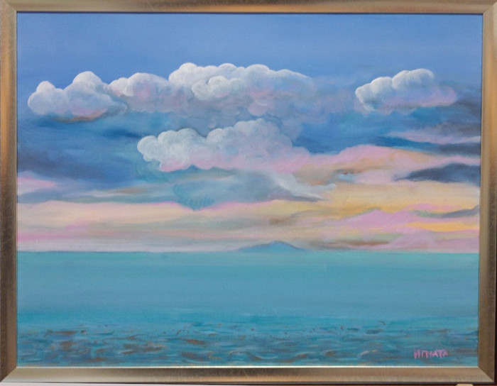 Облаци изгряват над острова - картина на Игната Василева