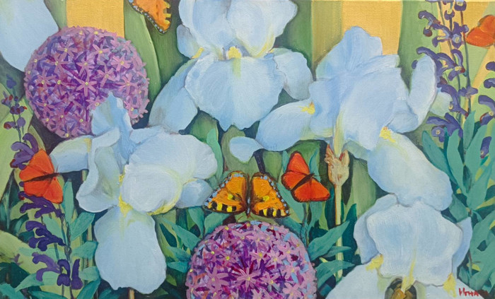 Heavenly irises - painting by Ignata Vasileva