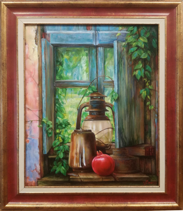 The old window -  painting by Venelin Fotev