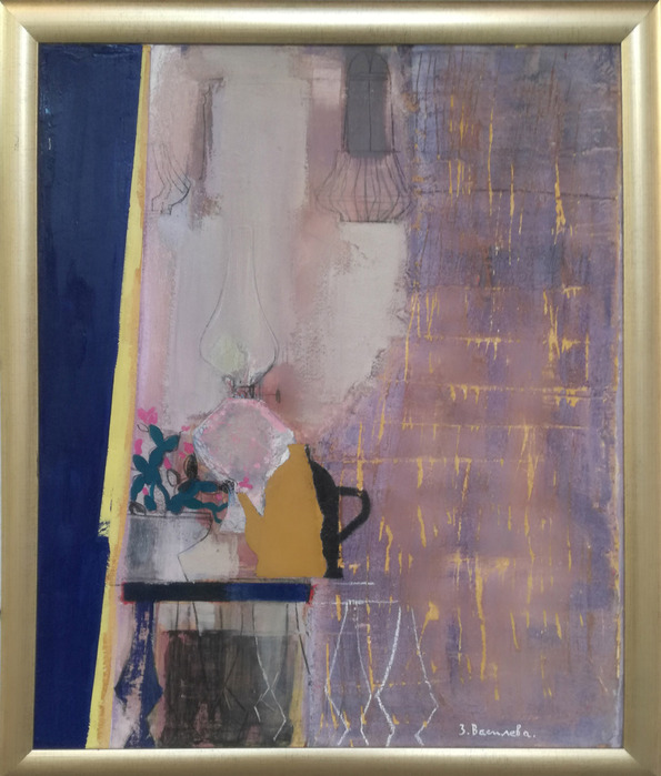Still life with lamp - painting, Zdravka Vasileva
